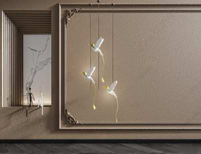 现代吊灯3D模型下载